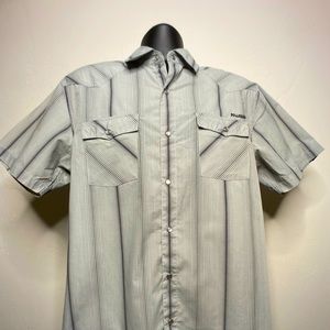 Bullhead western striped shirt with pearl snaps